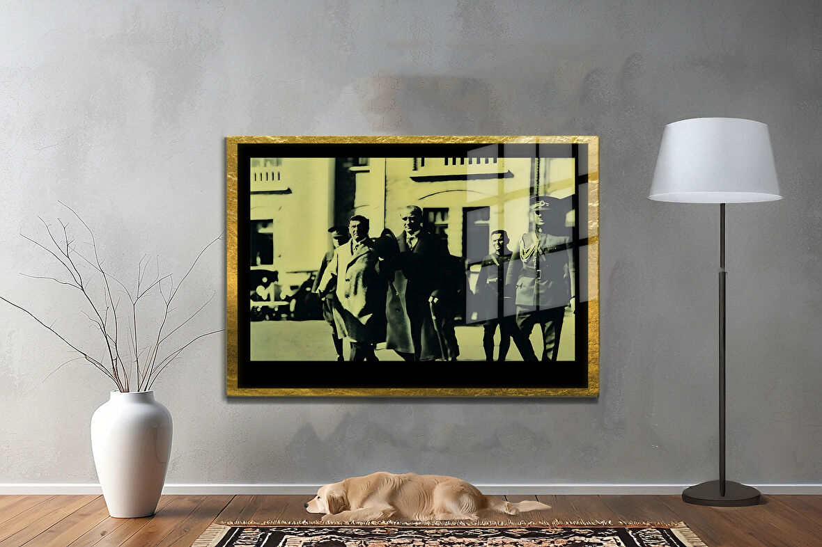 Gazi Mustafa Kemal Atatürk ÖZEL SERİ^# Miyrem  Design Cam Tablo Model: 117