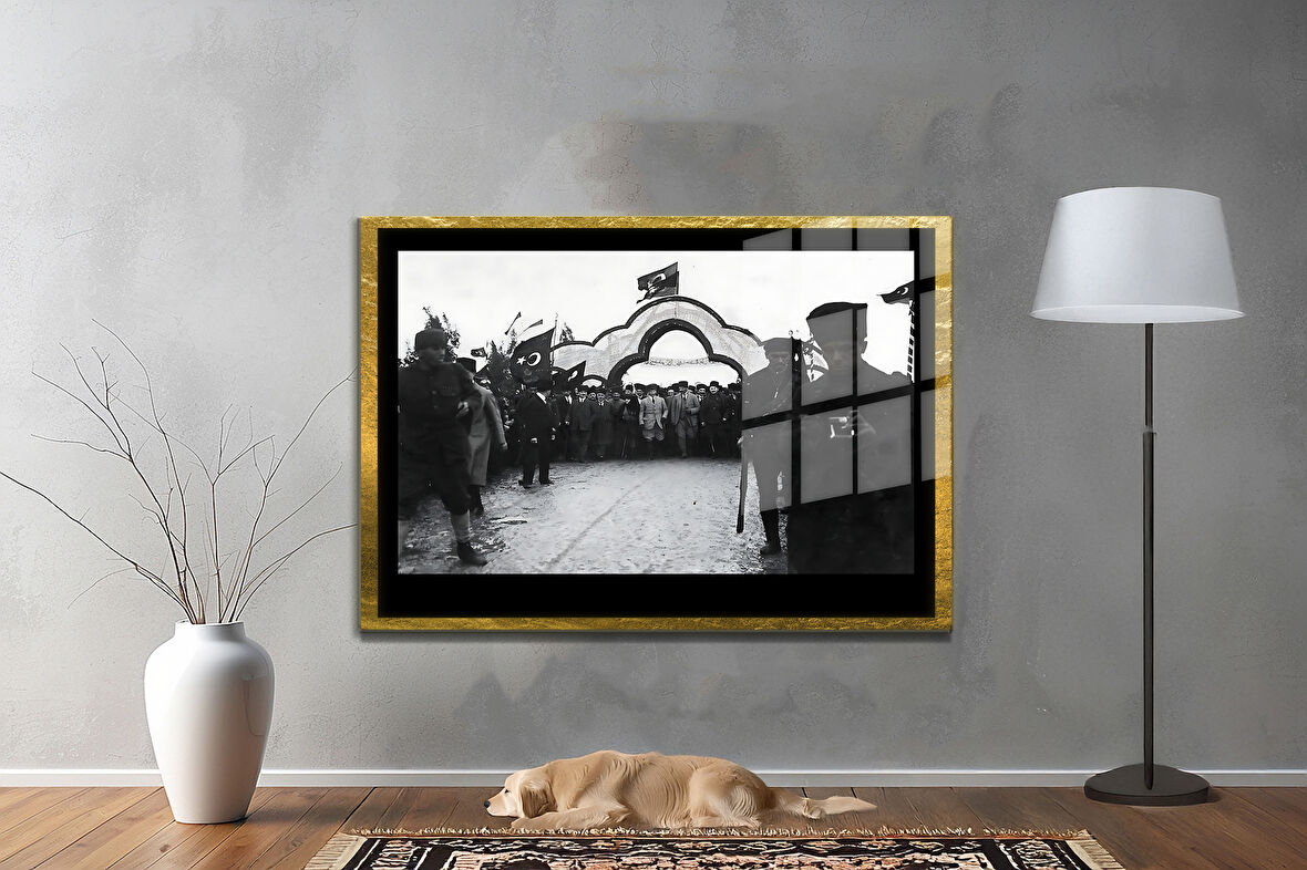 Gazi Mustafa Kemal Atatürk ÖZEL SERİ^# Miyrem  Design Cam Tablo Model: 118