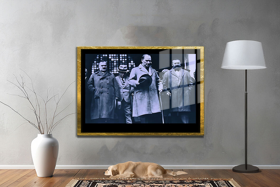 Gazi Mustafa Kemal Atatürk ÖZEL SERİ^# Miyrem  Design Cam Tablo Model: 119