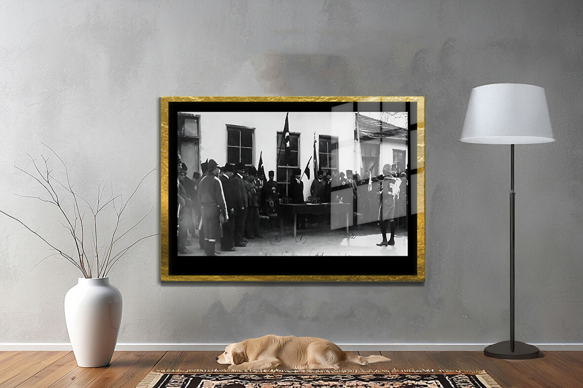 Gazi Mustafa Kemal Atatürk ÖZEL SERİ^# Miyrem  Design Cam Tablo Model: 127