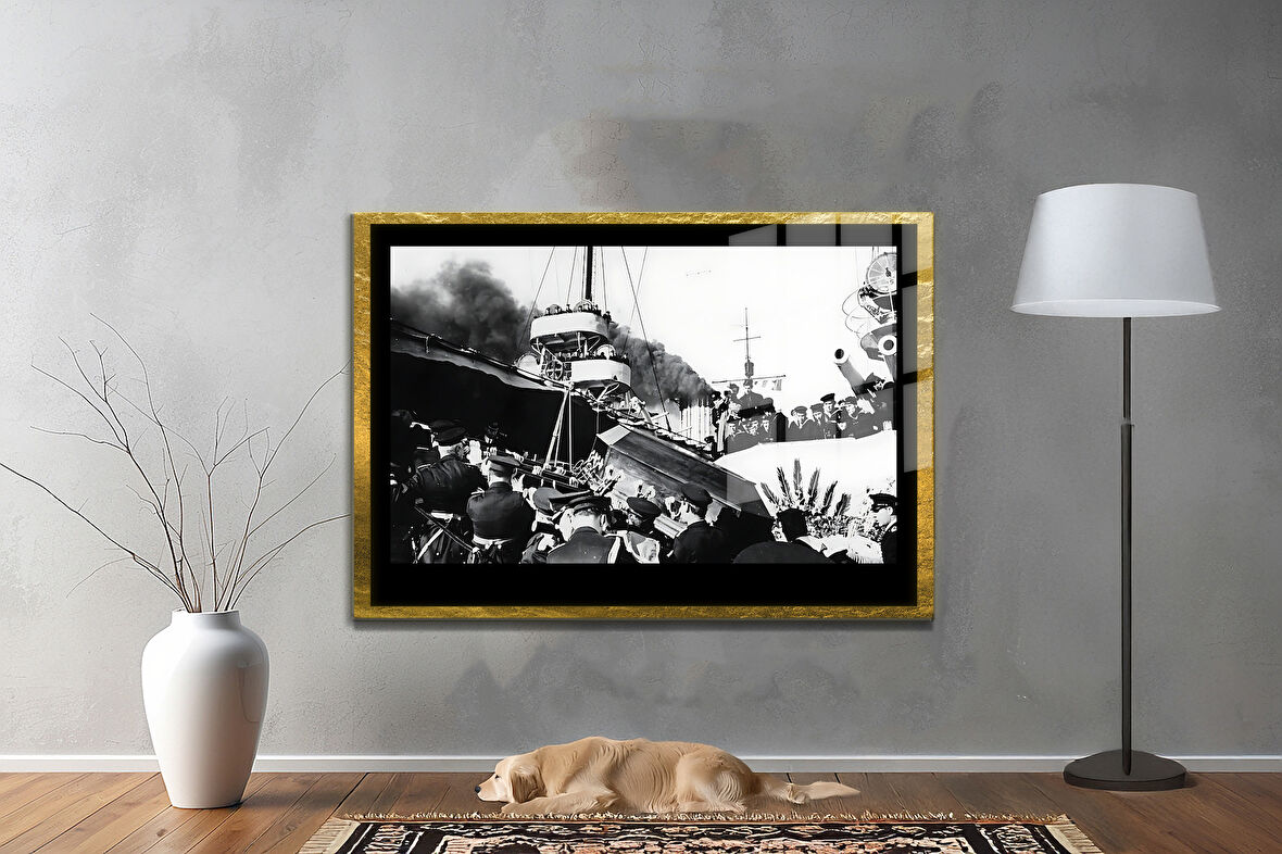 Gazi Mustafa Kemal Atatürk ÖZEL SERİ^# Miyrem  Design Cam Tablo Model: 135