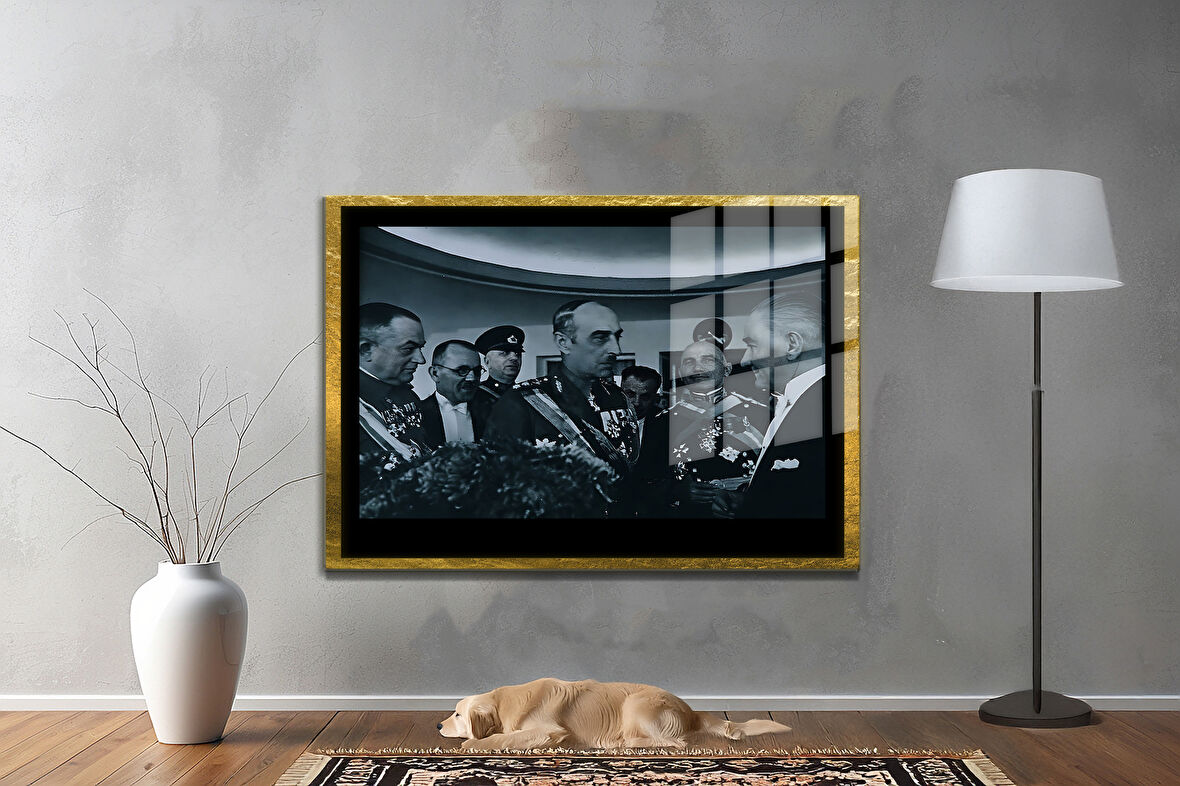 Gazi Mustafa Kemal Atatürk ÖZEL SERİ^# Miyrem  Design Cam Tablo Model: 137