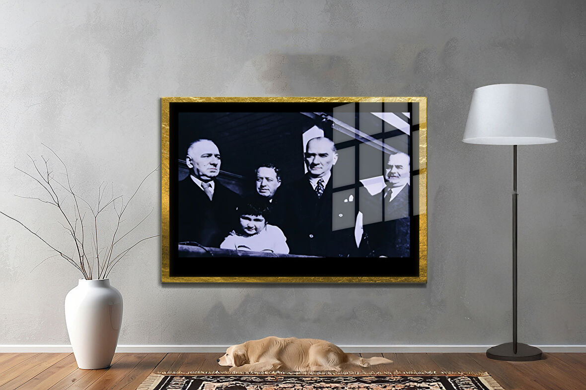 Gazi Mustafa Kemal Atatürk ÖZEL SERİ^# Miyrem  Design Cam Tablo Model: 143