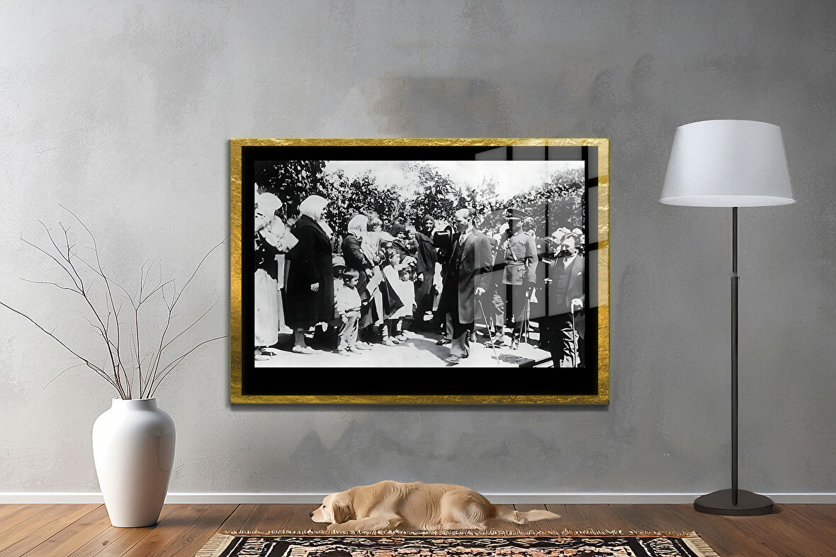 Gazi Mustafa Kemal Atatürk ÖZEL SERİ^# Miyrem  Design Cam Tablo Model: 144