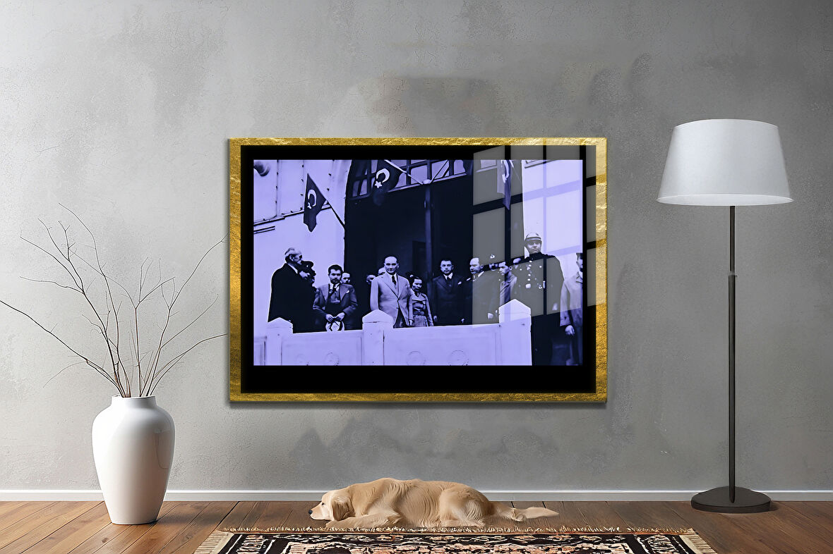 Gazi Mustafa Kemal Atatürk ÖZEL SERİ^# Miyrem  Design Cam Tablo Model: 145