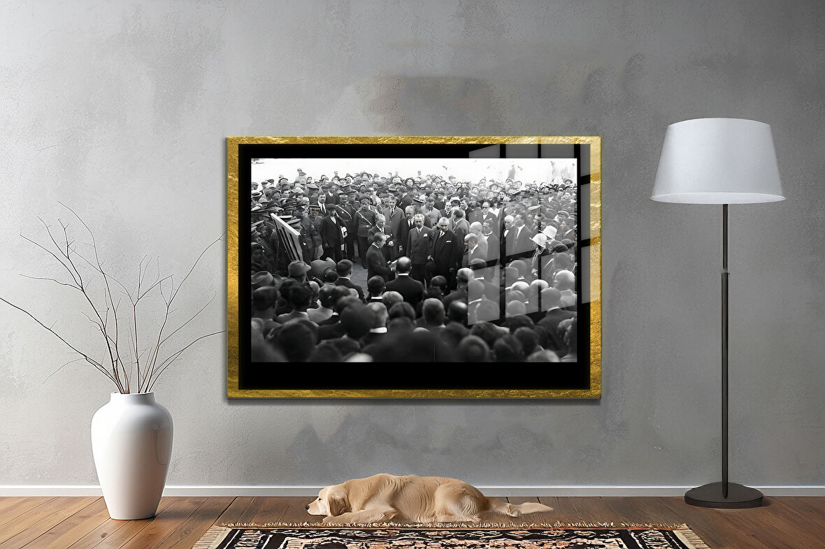 Gazi Mustafa Kemal Atatürk ÖZEL SERİ^# Miyrem  Design Cam Tablo Model: 146