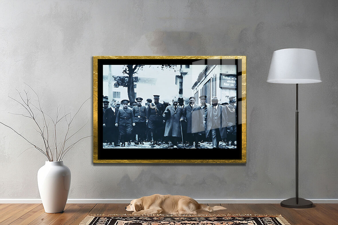 Gazi Mustafa Kemal Atatürk ÖZEL SERİ^# Miyrem  Design Cam Tablo Model: 149