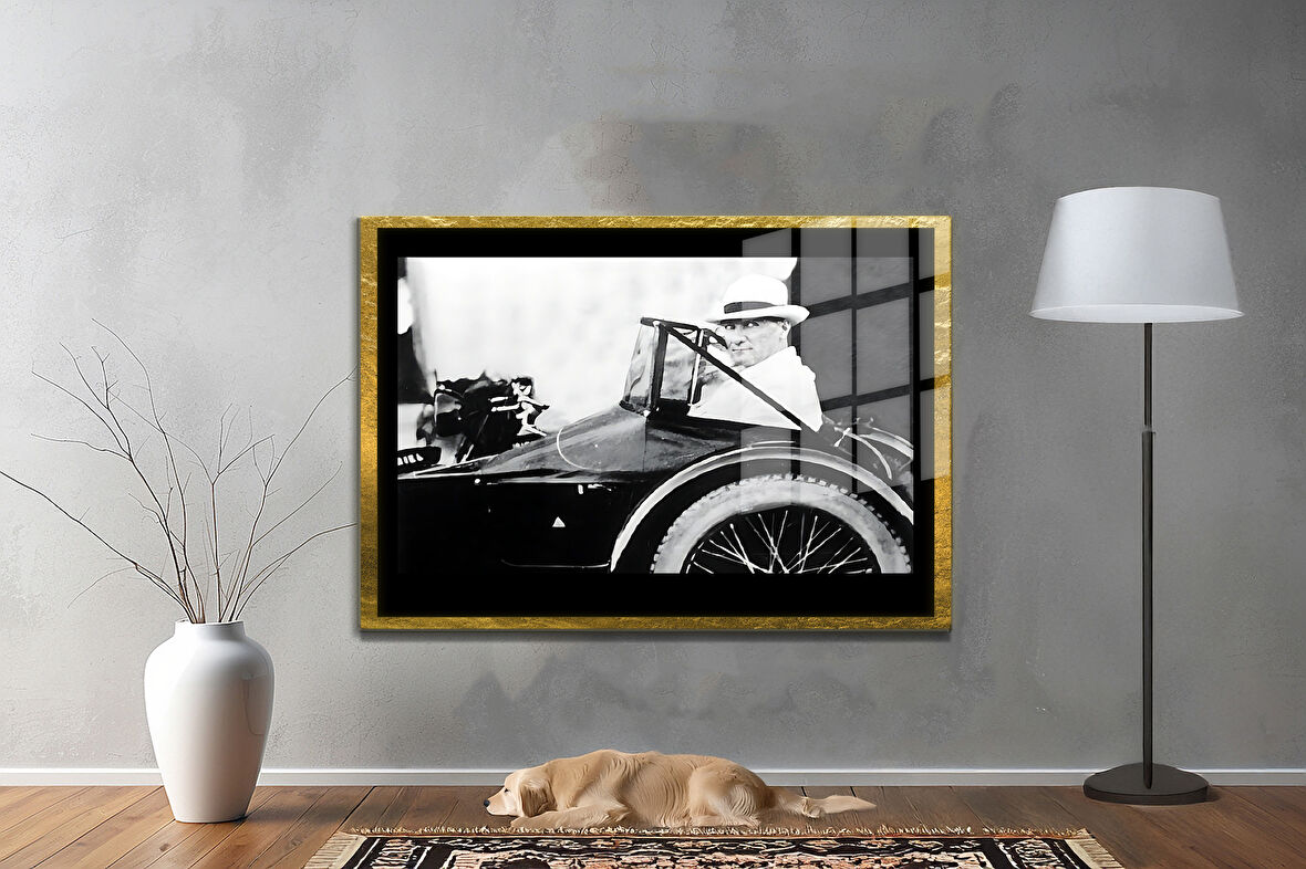 Gazi Mustafa Kemal Atatürk ÖZEL SERİ^# Miyrem  Design Cam Tablo Model: 161