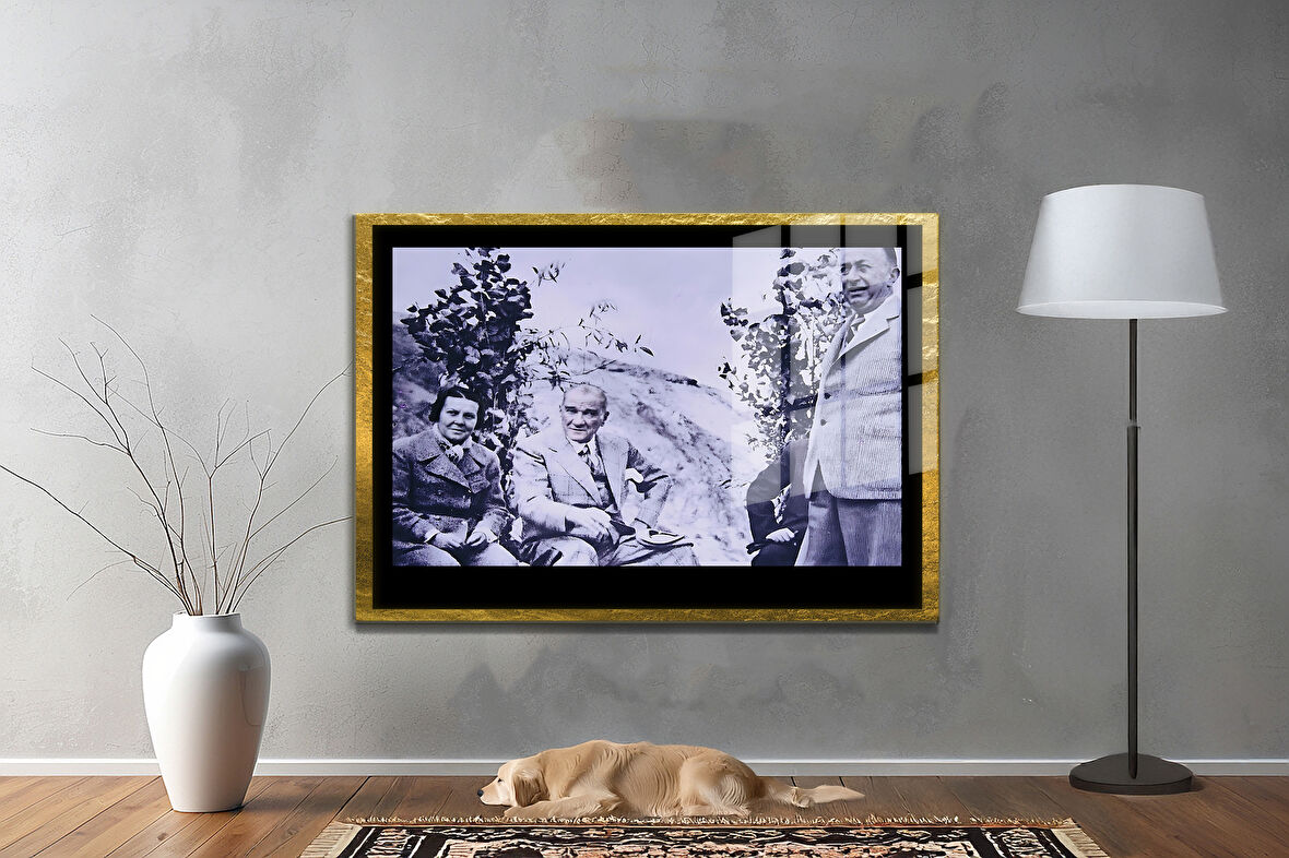 Gazi Mustafa Kemal Atatürk ÖZEL SERİ^# Miyrem  Design Cam Tablo Model: 162