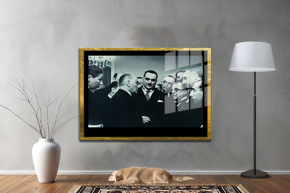 Gazi Mustafa Kemal Atatürk ÖZEL SERİ^# Miyrem  Design Cam Tablo Model: 164