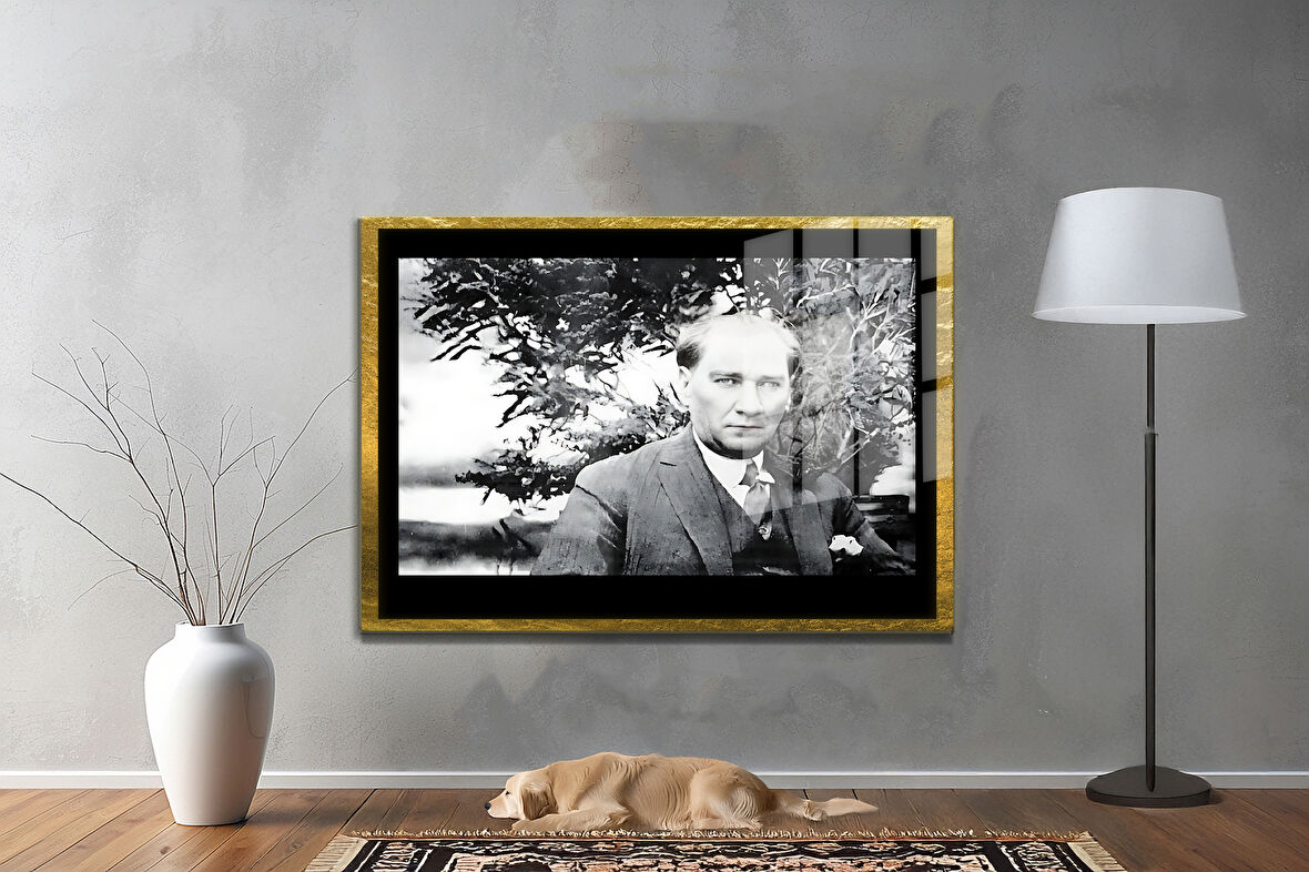 Gazi Mustafa Kemal Atatürk ÖZEL SERİ^# Miyrem  Design Cam Tablo Model: 169