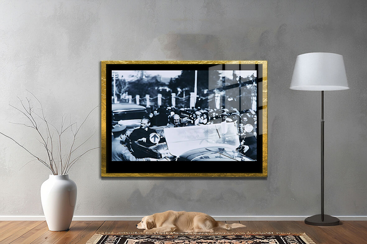 Gazi Mustafa Kemal Atatürk ÖZEL SERİ^# Miyrem  Design Cam Tablo Model: 172