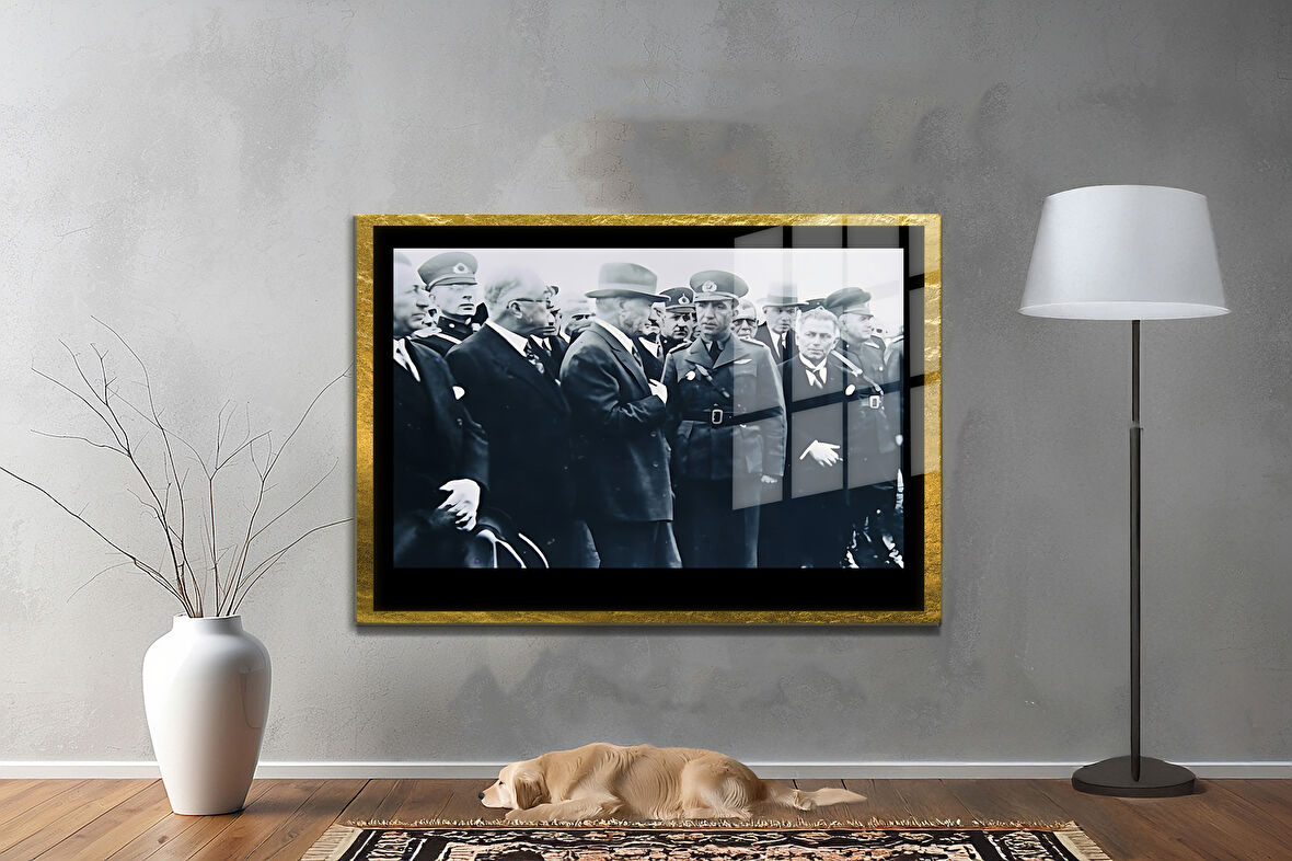 Gazi Mustafa Kemal Atatürk ÖZEL SERİ^# Miyrem  Design Cam Tablo Model: 174