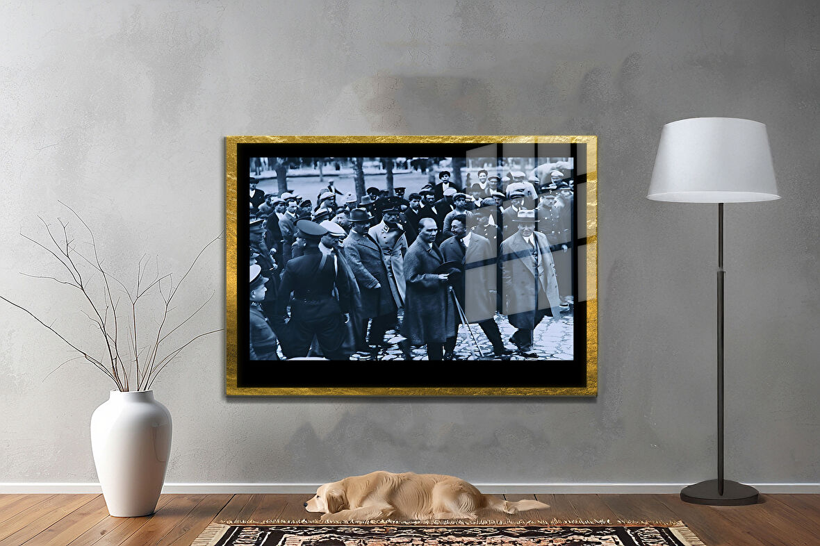 Gazi Mustafa Kemal Atatürk ÖZEL SERİ^# Miyrem  Design Cam Tablo Model: 178