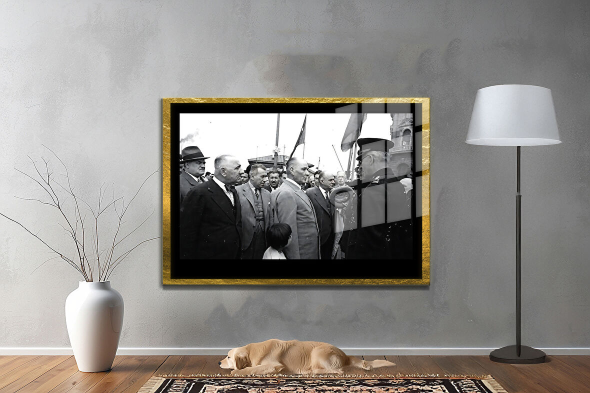 Gazi Mustafa Kemal Atatürk ÖZEL SERİ^# Miyrem  Design Cam Tablo Model: 179