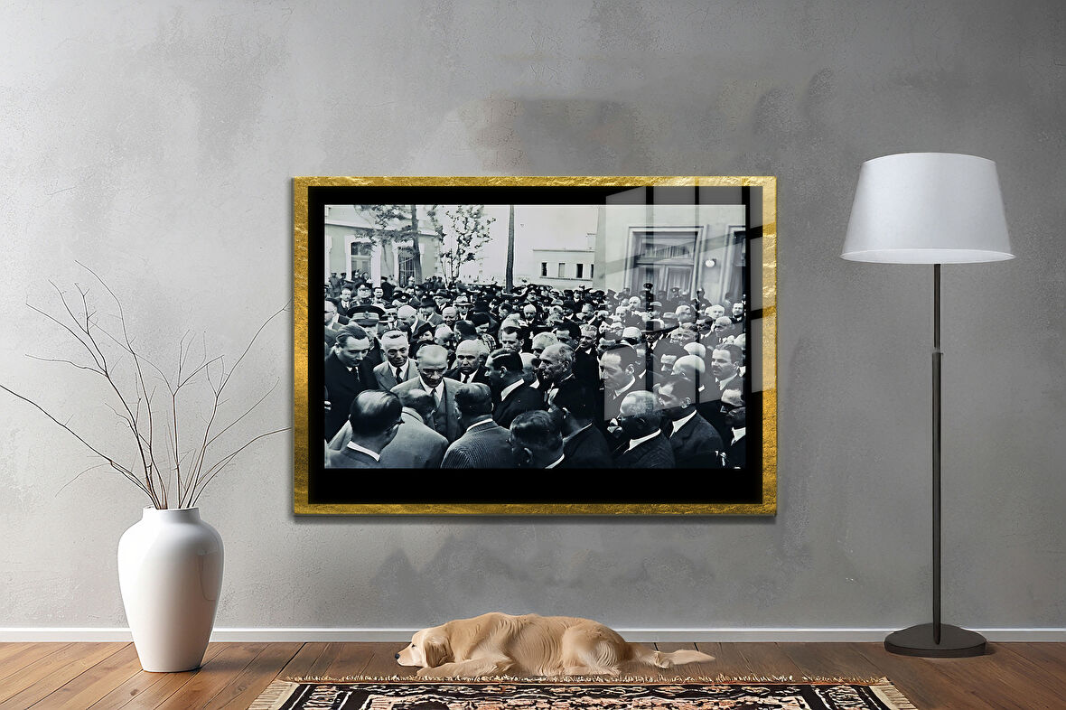 Gazi Mustafa Kemal Atatürk ÖZEL SERİ^# Miyrem  Design Cam Tablo Model: 180