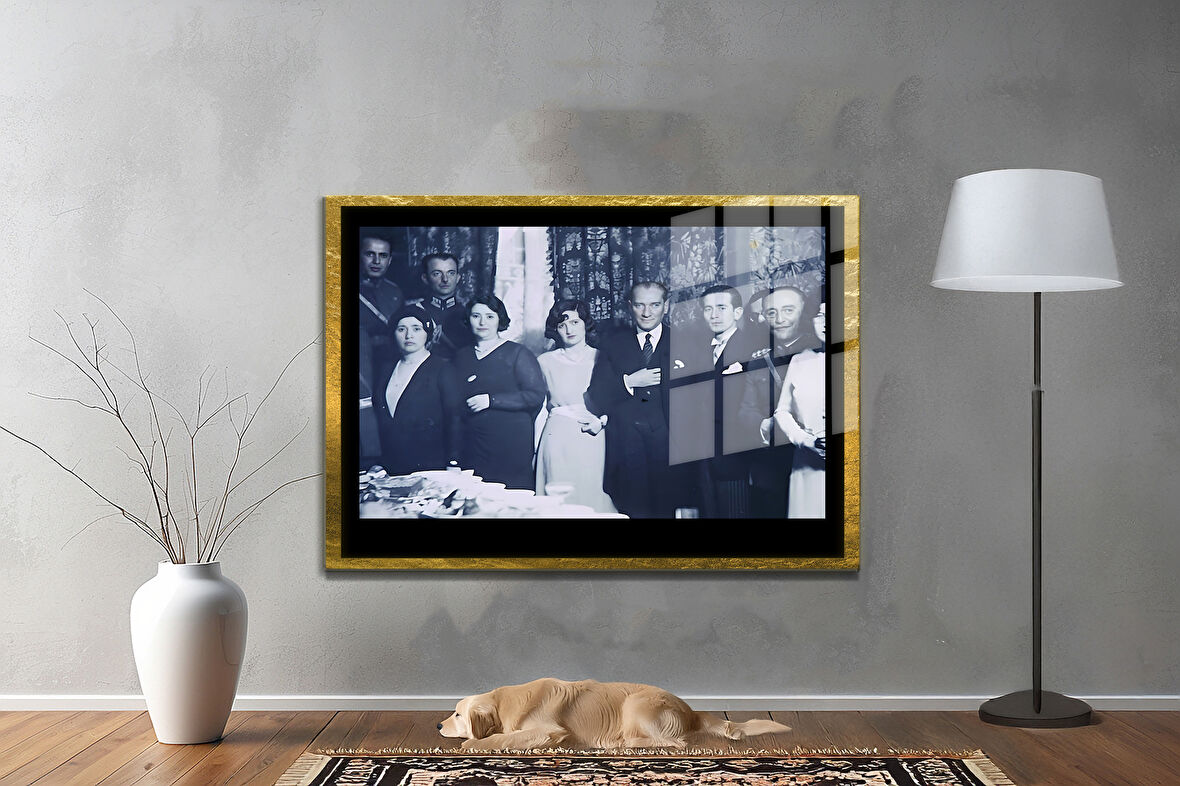 Gazi Mustafa Kemal Atatürk ÖZEL SERİ^# Miyrem  Design Cam Tablo Model: 182