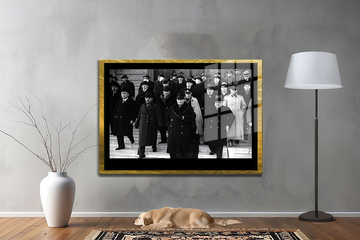 Gazi Mustafa Kemal Atatürk ÖZEL SERİ^# Miyrem  Design Cam Tablo Model: 185