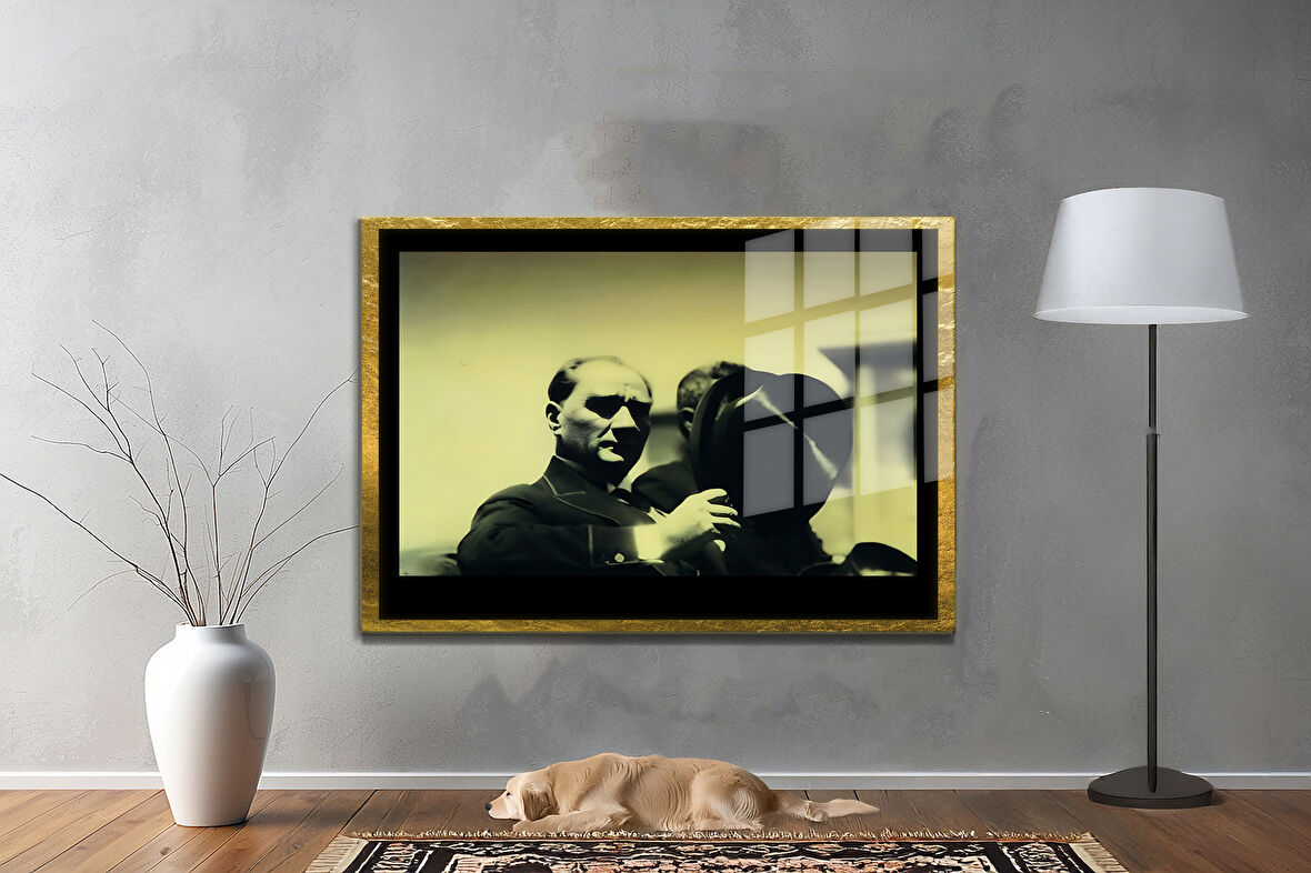 Gazi Mustafa Kemal Atatürk ÖZEL SERİ^# Miyrem  Design Cam Tablo Model: 186