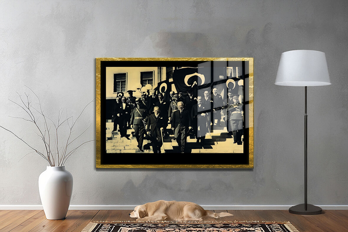 Gazi Mustafa Kemal Atatürk ÖZEL SERİ^# Miyrem  Design Cam Tablo Model: 188