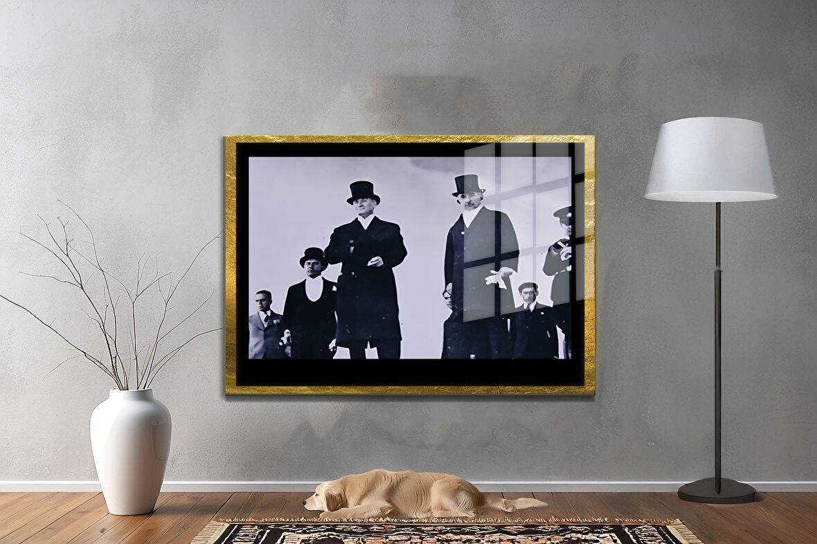 Gazi Mustafa Kemal Atatürk ÖZEL SERİ^# Miyrem  Design Cam Tablo Model: 190