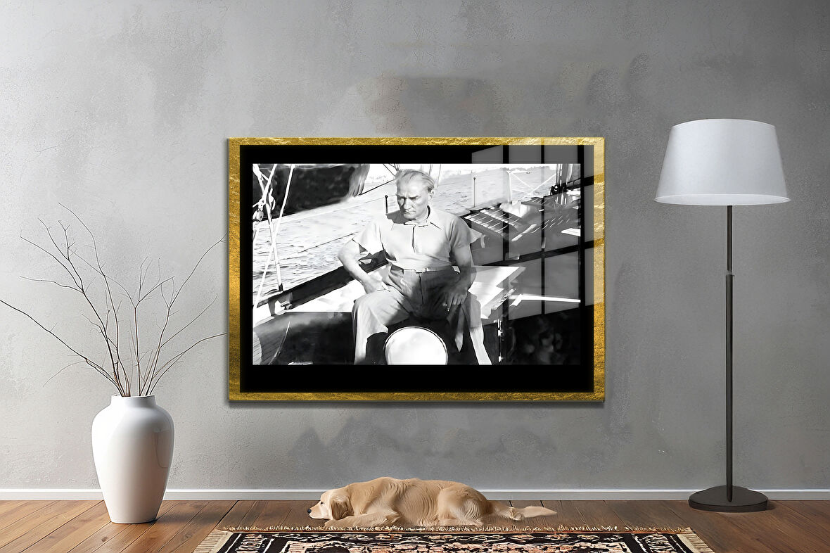 Gazi Mustafa Kemal Atatürk ÖZEL SERİ^# Miyrem  Design Cam Tablo Model: 192