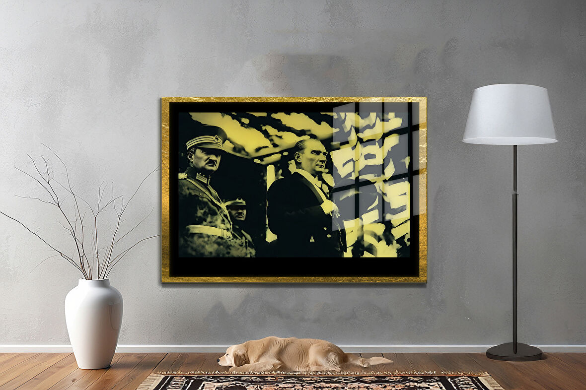 Gazi Mustafa Kemal Atatürk ÖZEL SERİ^# Miyrem  Design Cam Tablo Model: 197