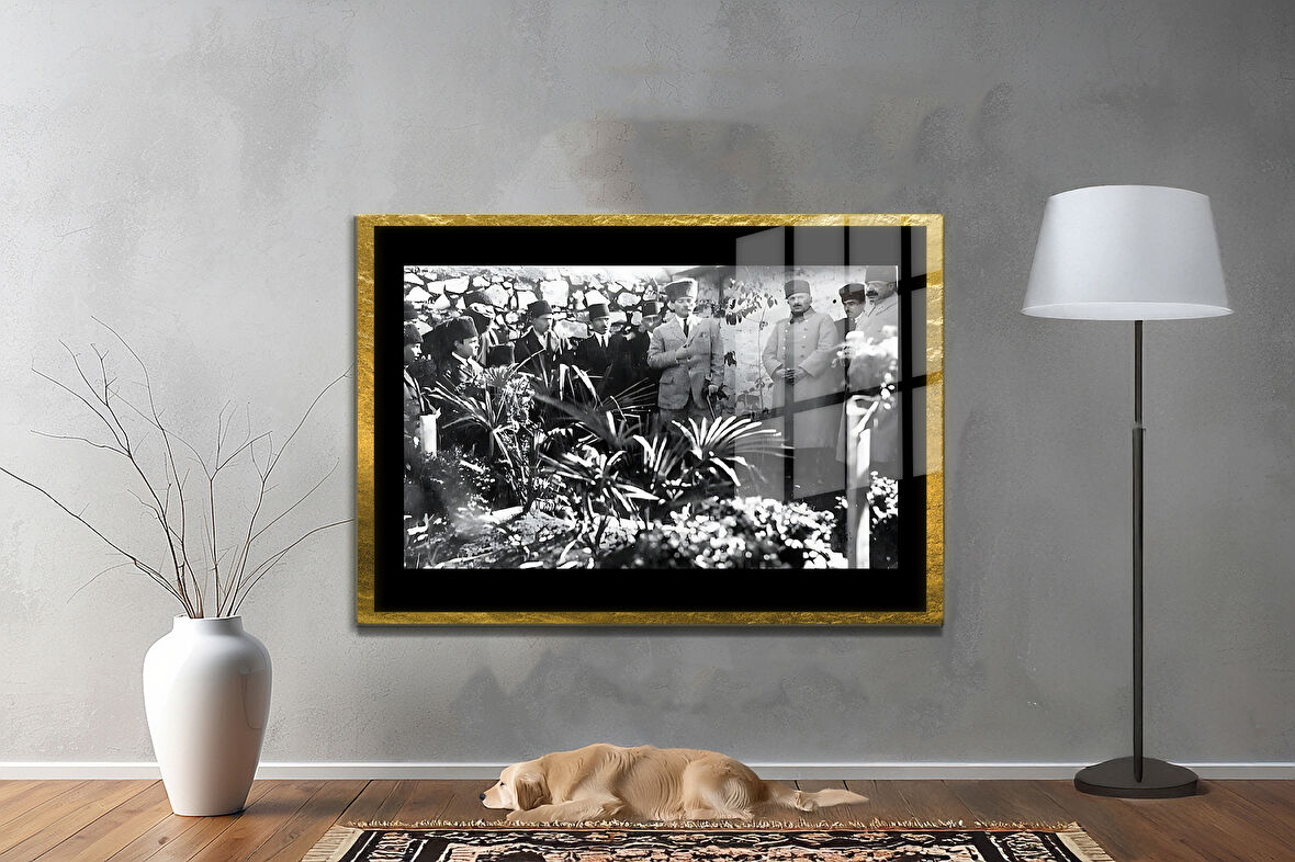 Gazi Mustafa Kemal Atatürk ÖZEL SERİ^# Miyrem  Design Cam Tablo Model: 198