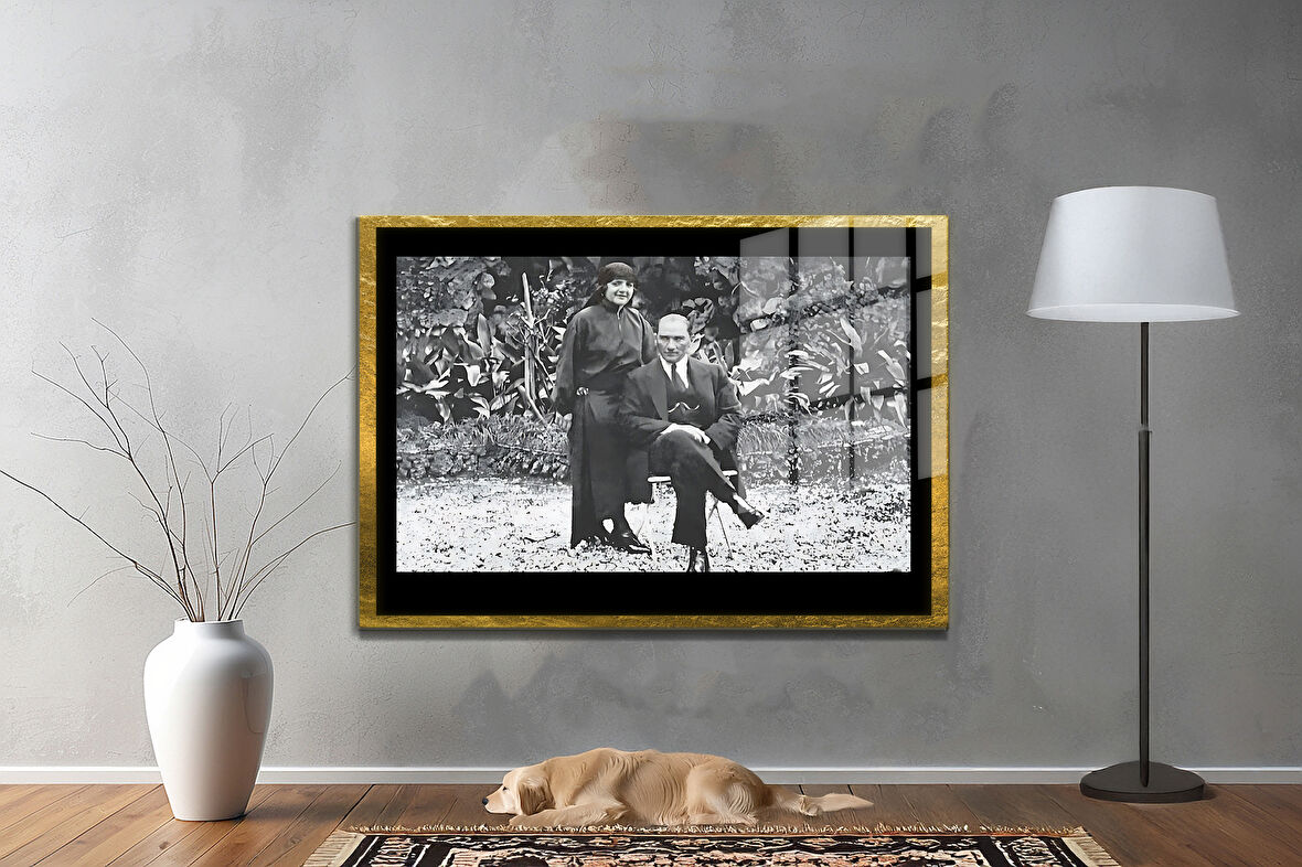 Gazi Mustafa Kemal Atatürk ÖZEL SERİ^# Miyrem  Design Cam Tablo Model: 200