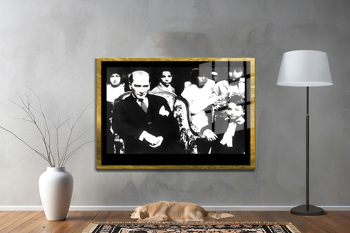 Gazi Mustafa Kemal Atatürk ÖZEL SERİ^# Miyrem  Design Cam Tablo Model: 203