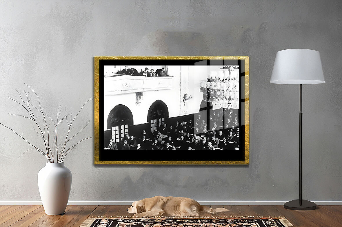 Gazi Mustafa Kemal Atatürk ÖZEL SERİ^# Miyrem  Design Cam Tablo Model: 205