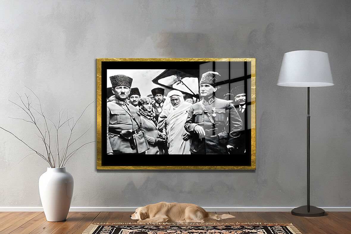 Gazi Mustafa Kemal Atatürk ÖZEL SERİ^# Miyrem  Design Cam Tablo Model: 208