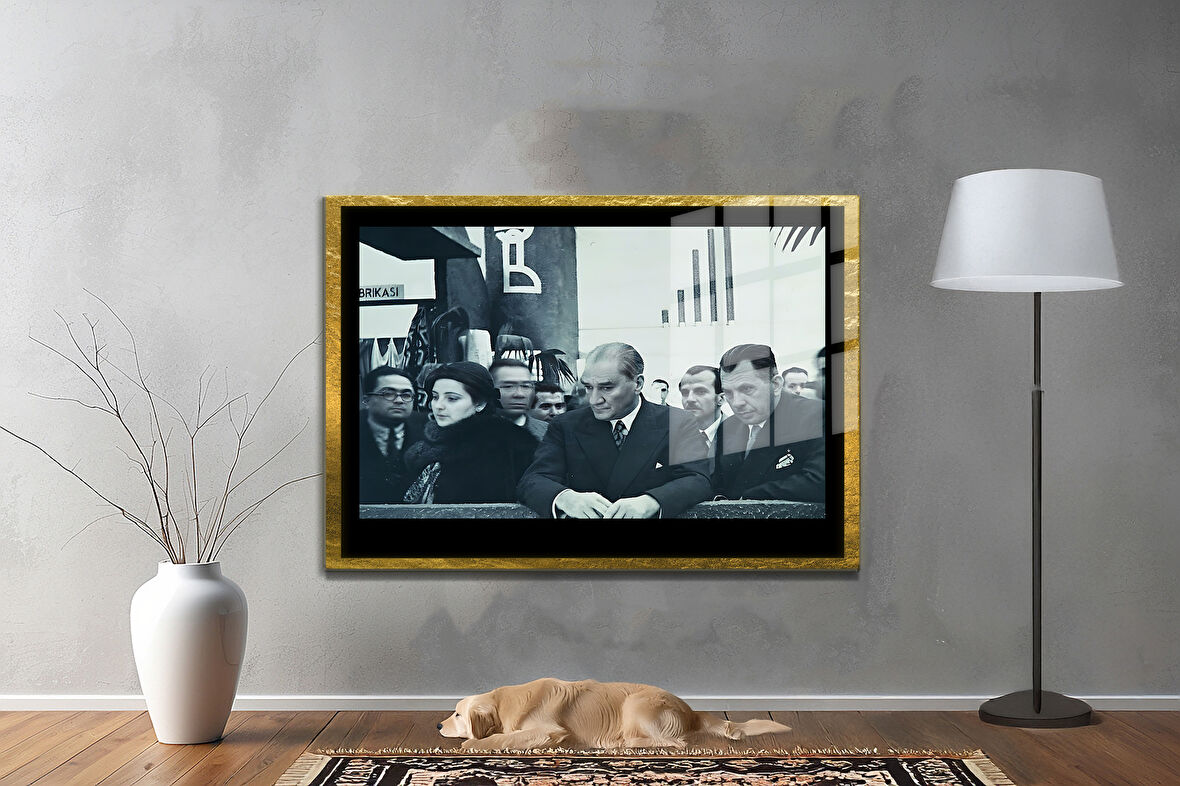 Gazi Mustafa Kemal Atatürk ÖZEL SERİ^# Miyrem  Design Cam Tablo Model: 210