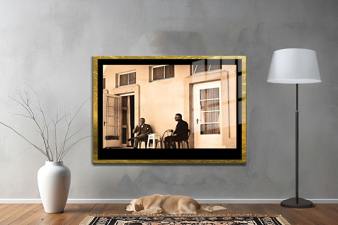 Gazi Mustafa Kemal Atatürk ÖZEL SERİ^# Miyrem  Design Cam Tablo Model: 214