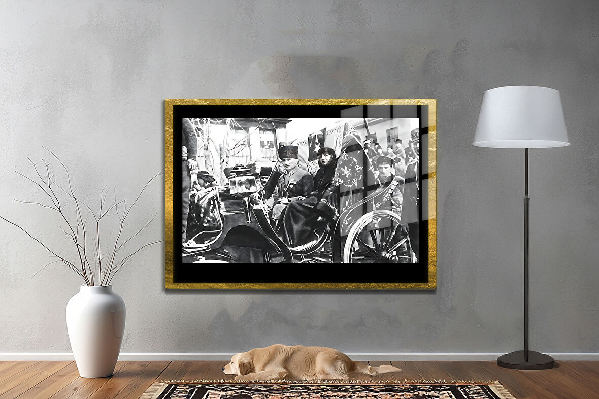 Gazi Mustafa Kemal Atatürk ÖZEL SERİ^# Miyrem  Design Cam Tablo Model: 215