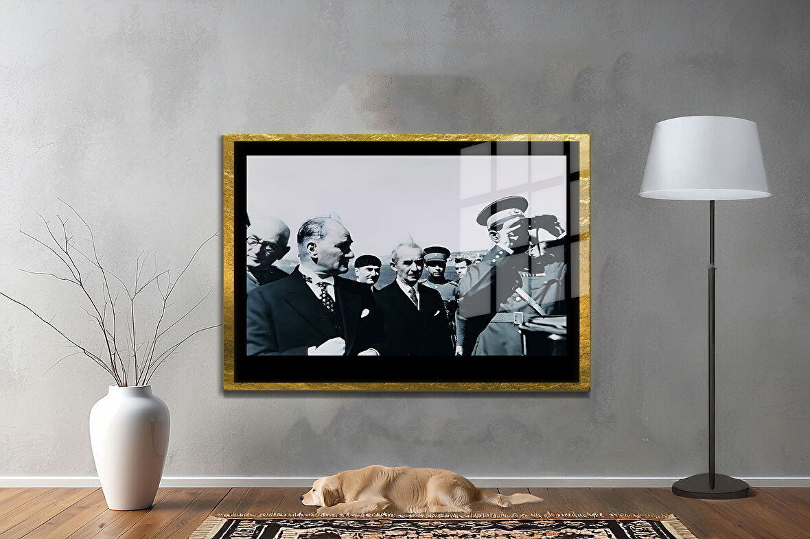 Gazi Mustafa Kemal Atatürk ÖZEL SERİ^# Miyrem  Design Cam Tablo Model: 217