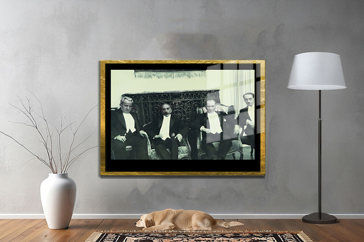 Gazi Mustafa Kemal Atatürk ÖZEL SERİ^# Miyrem  Design Cam Tablo Model: 219