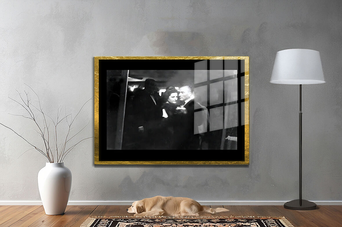 Gazi Mustafa Kemal Atatürk ÖZEL SERİ^# Miyrem  Design Cam Tablo Model: 220