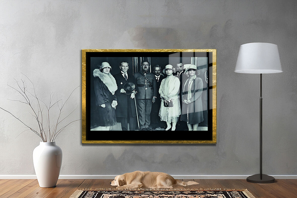 Gazi Mustafa Kemal Atatürk ÖZEL SERİ^# Miyrem  Design Cam Tablo Model: 223