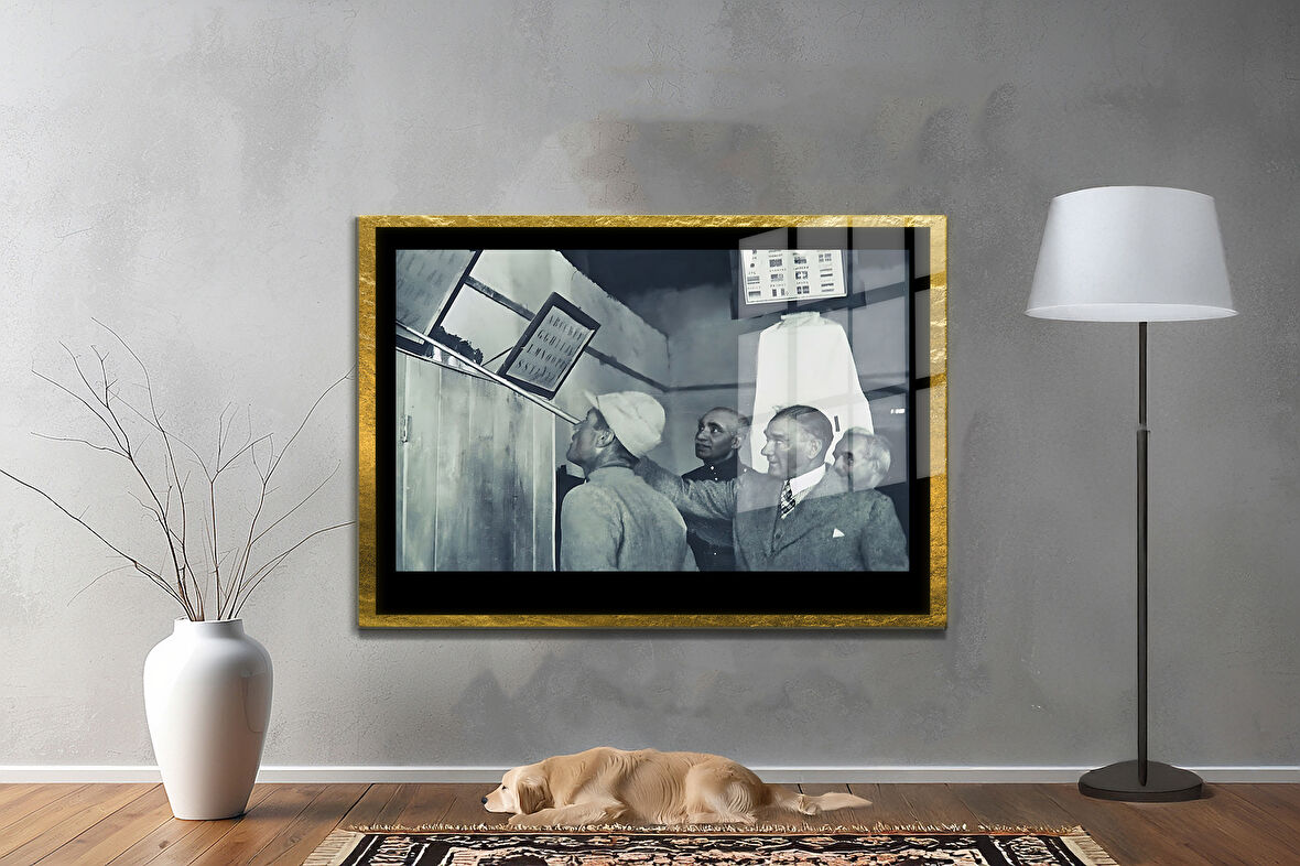 Gazi Mustafa Kemal Atatürk ÖZEL SERİ^# Miyrem  Design Cam Tablo Model: 227