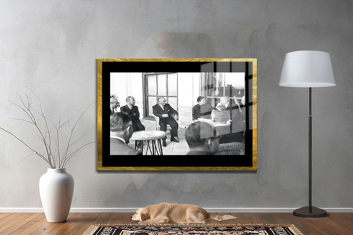 Gazi Mustafa Kemal Atatürk ÖZEL SERİ^# Miyrem  Design Cam Tablo Model: 233