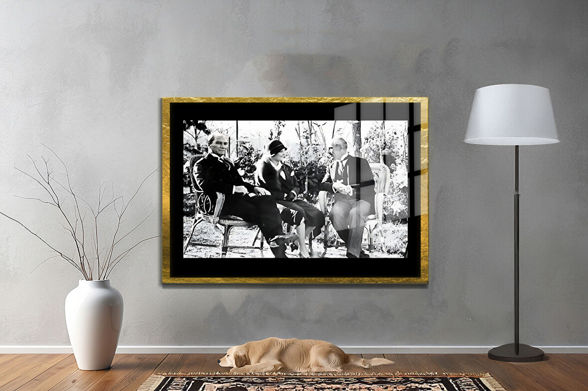 Gazi Mustafa Kemal Atatürk ÖZEL SERİ^# Miyrem  Design Cam Tablo Model: 235