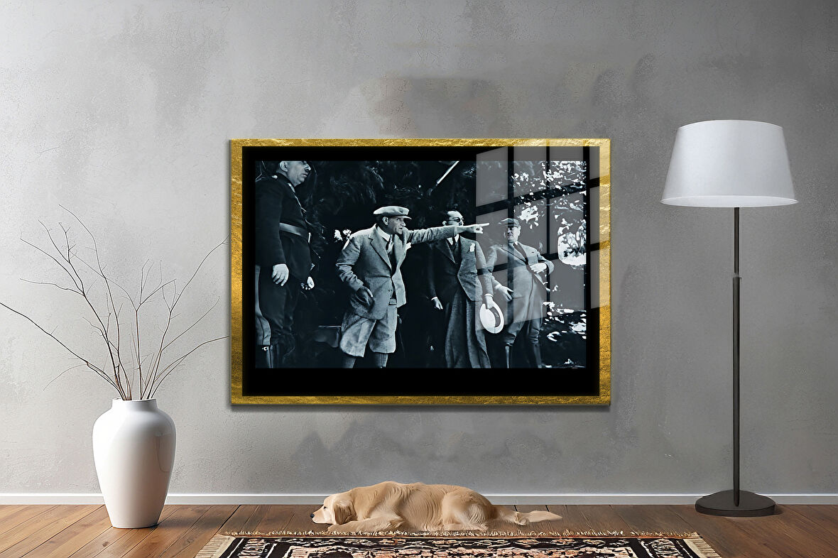 Gazi Mustafa Kemal Atatürk ÖZEL SERİ^# Miyrem  Design Cam Tablo Model: 246