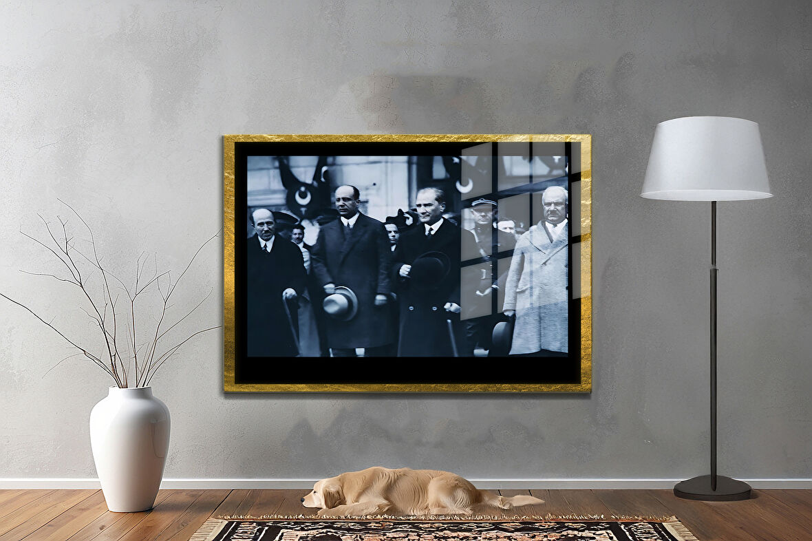 Gazi Mustafa Kemal Atatürk ÖZEL SERİ^# Miyrem  Design Cam Tablo Model: 250
