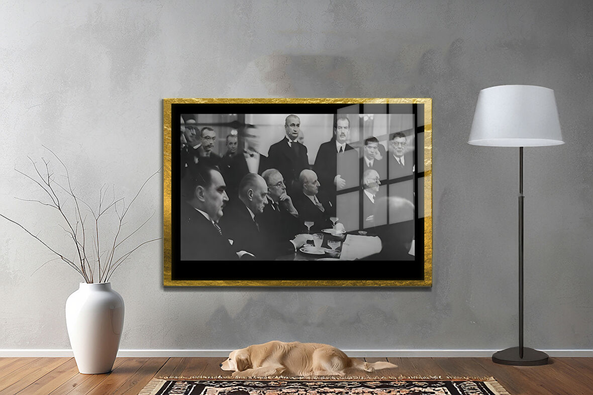 Gazi Mustafa Kemal Atatürk ÖZEL SERİ^# Miyrem  Design Cam Tablo Model: 258