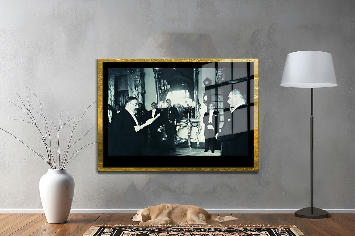 Gazi Mustafa Kemal Atatürk ÖZEL SERİ^# Miyrem  Design Cam Tablo Model: 259