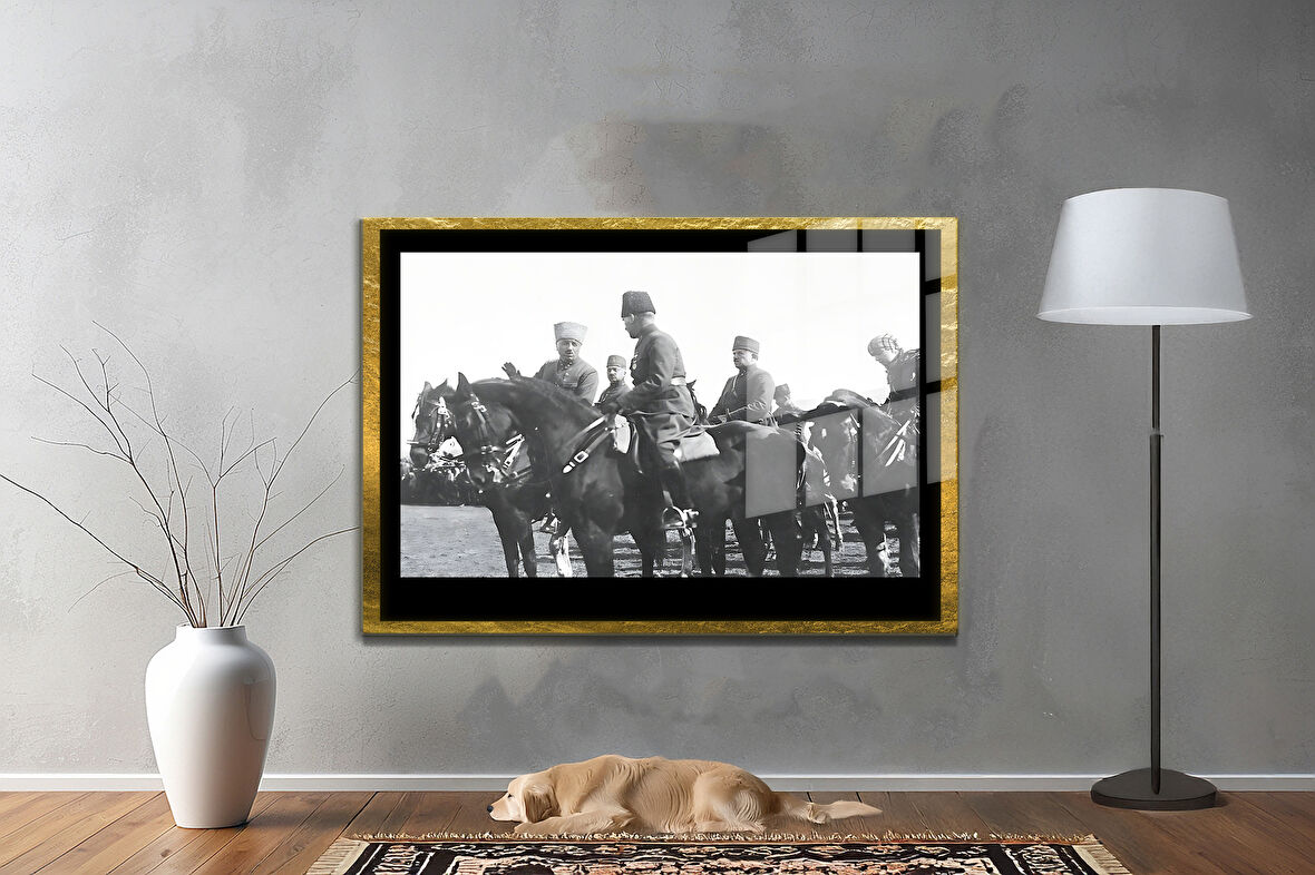 Gazi Mustafa Kemal Atatürk ÖZEL SERİ^# Miyrem  Design Cam Tablo Model: 261