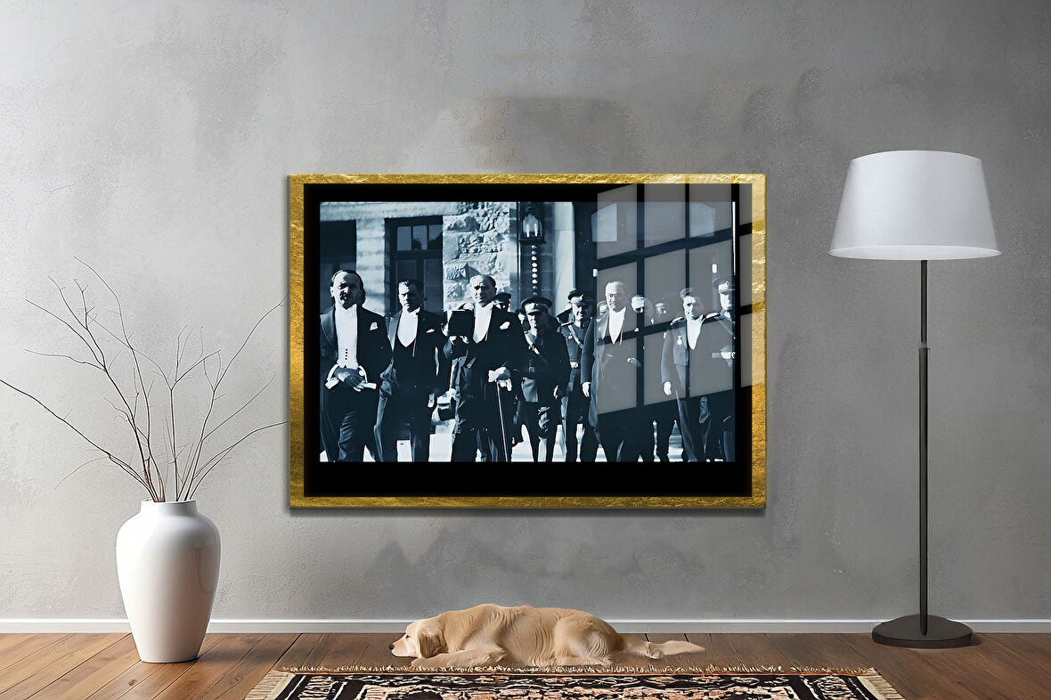 Gazi Mustafa Kemal Atatürk ÖZEL SERİ^# Miyrem  Design Cam Tablo Model: 263