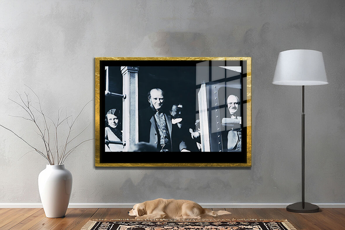 Gazi Mustafa Kemal Atatürk ÖZEL SERİ^# Miyrem  Design Cam Tablo Model: 267