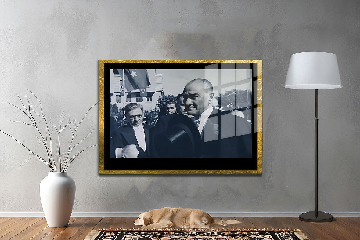 Gazi Mustafa Kemal Atatürk ÖZEL SERİ^# Miyrem  Design Cam Tablo Model: 269